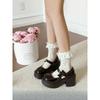Platform Mary Jane Shoes Women's 2 Spring and Summer New Retro Versatile Height Increasing Skirt Thick Heel Small Leather Shoes