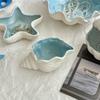 Ocean Shell Conch Sea Star Ceramic Jewelry Box Necklace, Ring Earring, Jewelry Storage Box Desktop Ornament
