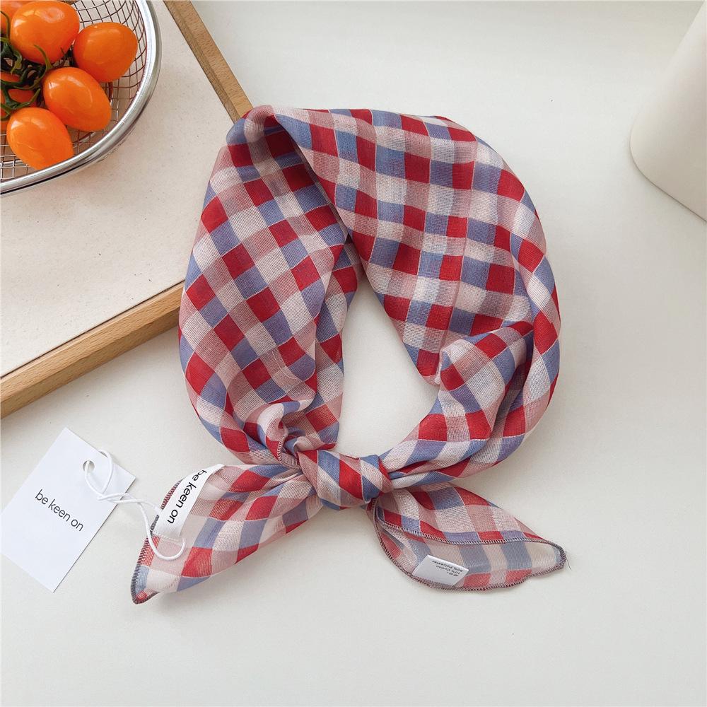 55 Polka Dot Silk Scarf: Spring Summer Korean Fashion Headscarf & Decorative Hairband for Women