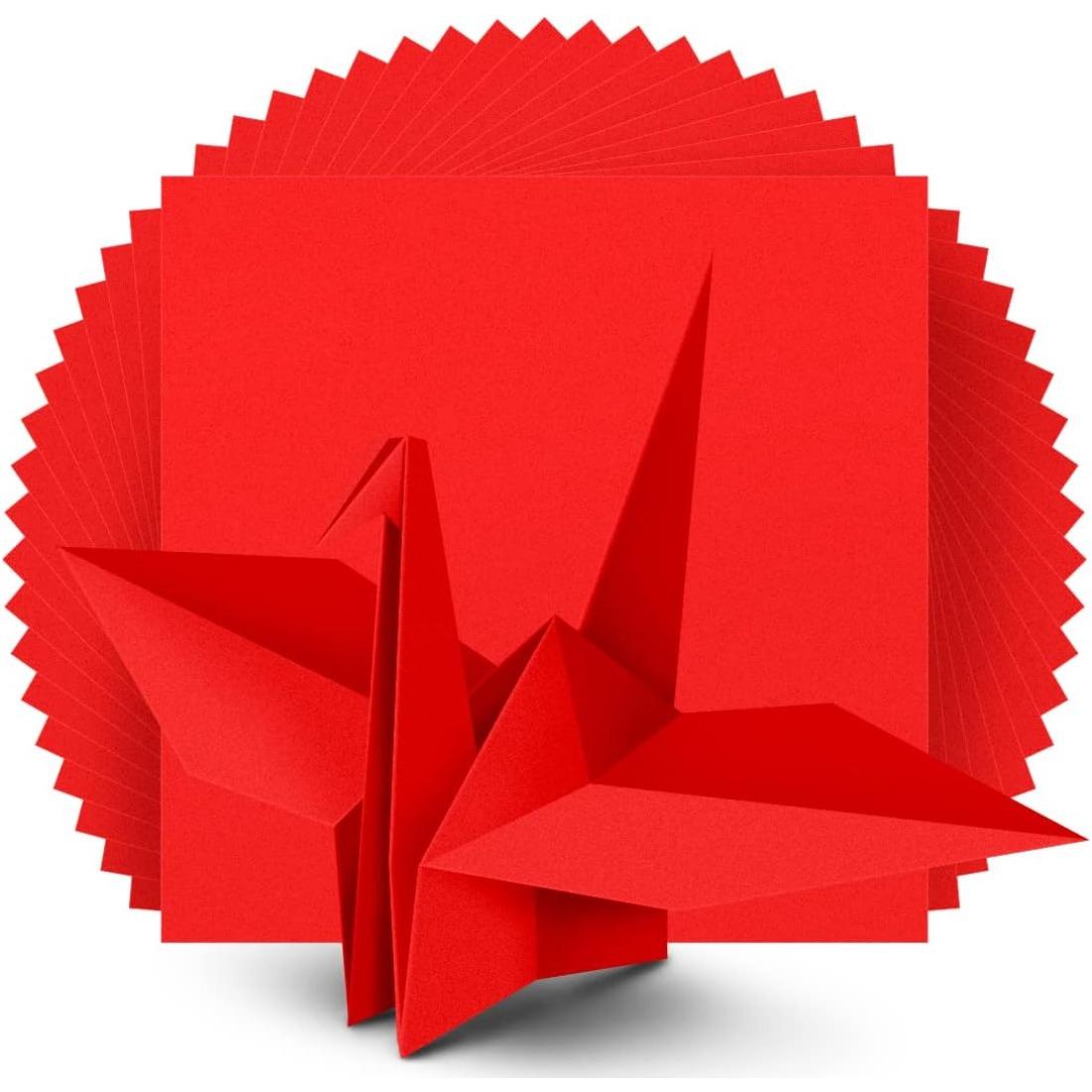 

Square Origami Paper, 100 Sheets, 1/20 Colors, 6 Inch Square, Double Sided Colored paper Diy Craft Paper for School Childs