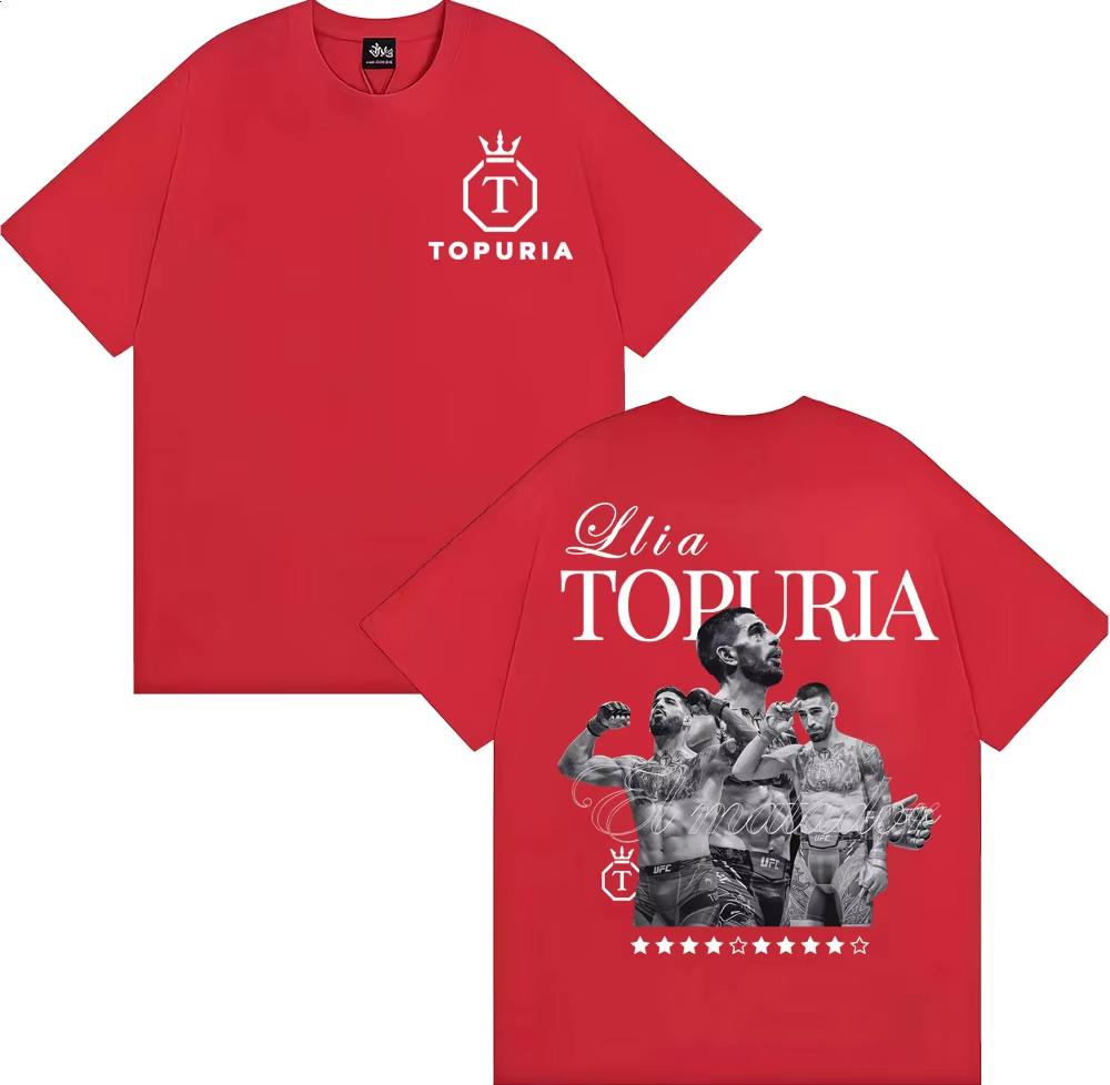 Limitiertes El Matador Ilia Topuria T-Shirt Unisex Kleidung Mode Vintage Kurzarm-T-Shirts Unisex Baumwoll-T-Shirt