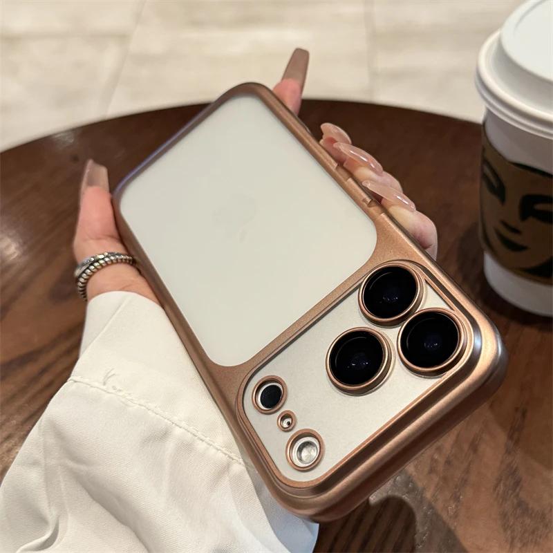 Luxury  Ultrathin UV Plating Matte Anti Slip 17 Pro Max Phone Case for iPhone 17 Lens Film Protect Translucent Hard PC Cover