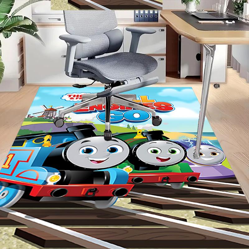 1pc Thomas Friends Engines Adventure Carpet for Playroom Bedroom Living Room Sofa Home Decor,kids Game Area Rug Non-slip Floor Mat Y73039