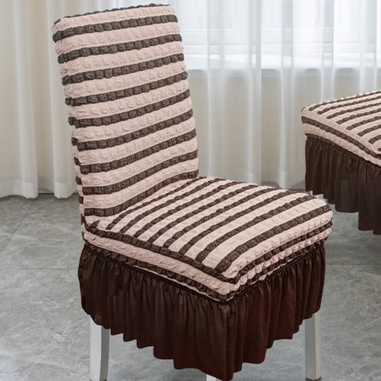 Household Elastic Integrated Dining Chair Cover Lace Skirt Hem Simple and Thickened Chair Cover Bubble Wrap Chair Cover
