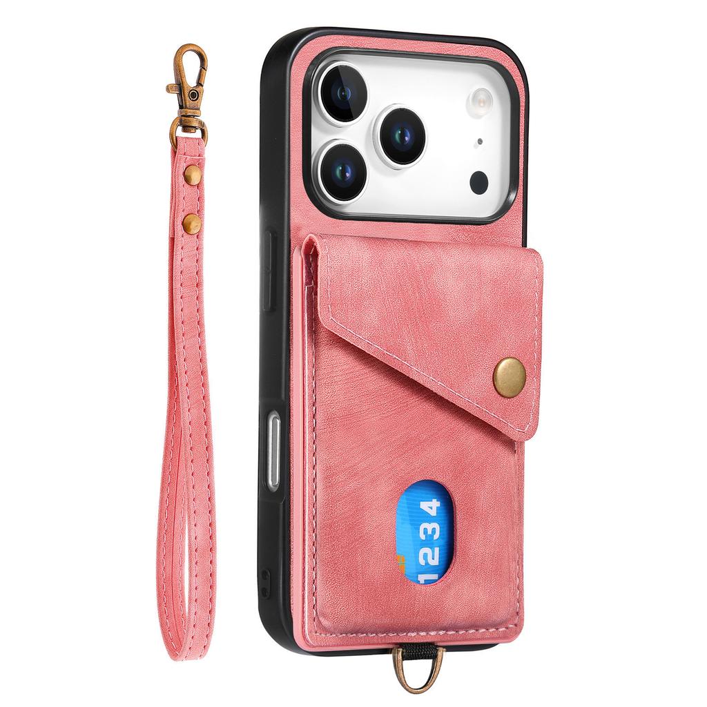 Retro Multi Functional Vertical Card Solt Wallet Leather Case For iPhone 17 Pro Max 16 Plus 15 14 13 12 11 17air Strap Bag Cover