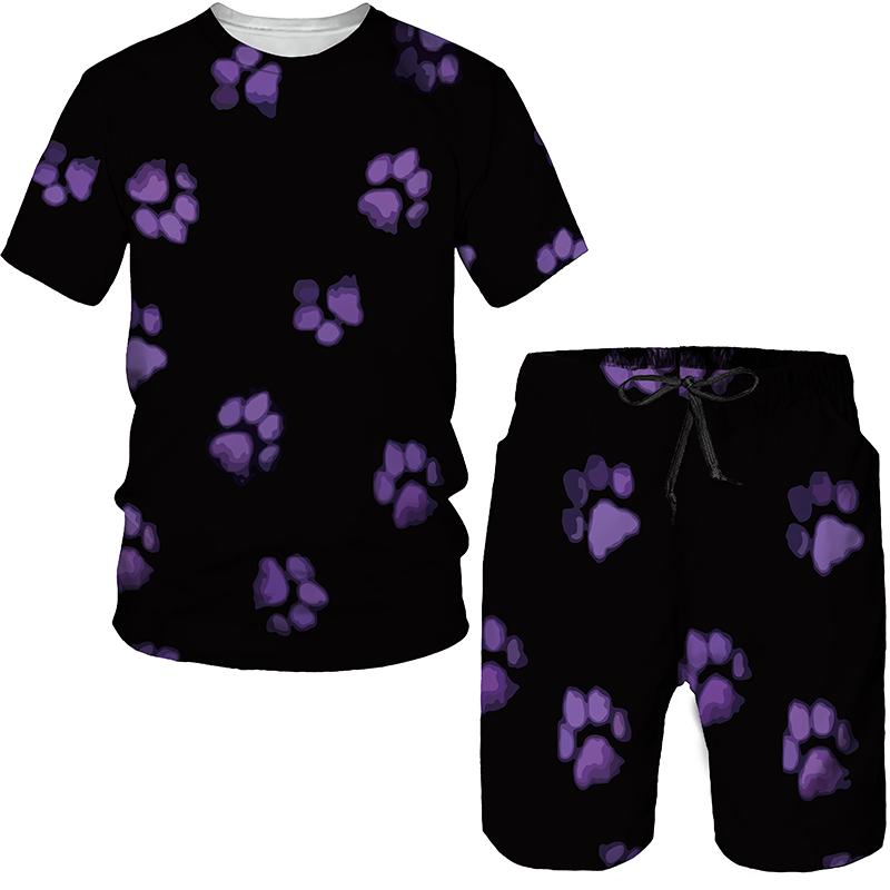 

Летние мужские трендовые повседневные спортивные костюмы с 3D-дизайном одежды, модная футболка большого размера в стиле Харадзюку и шорты, комплект из 2 предметов для пары 6XL