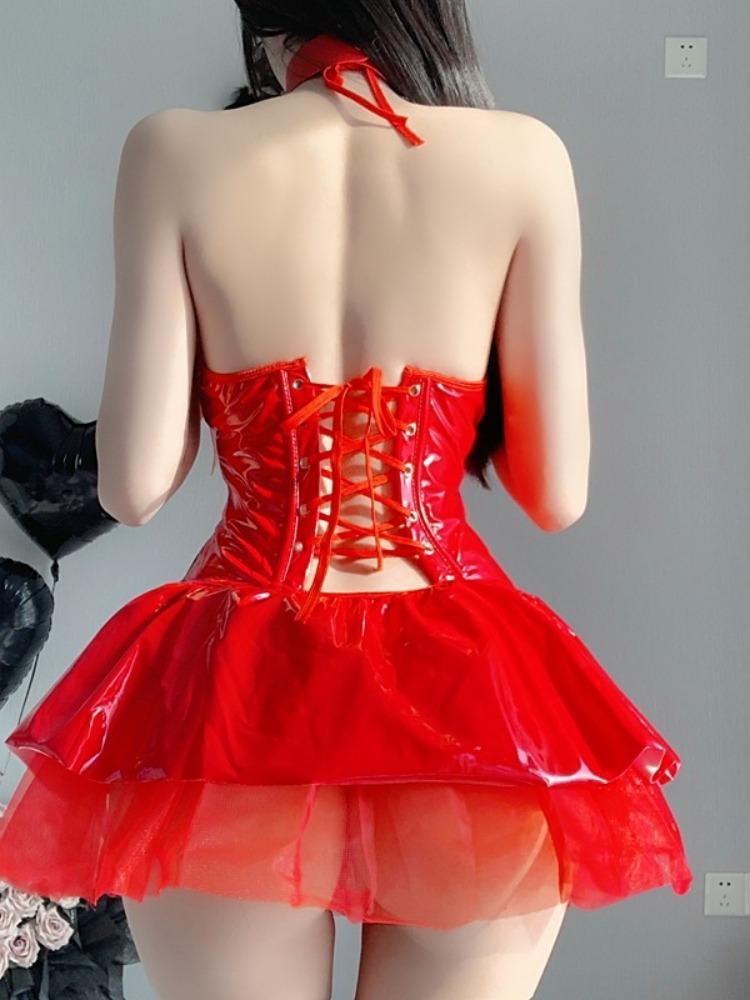 New Year Sexy Lingerie Black Lenceria Nightdress Women Perspective Underwear Sexy Costume Babydoll Dress Sexy Clothes Pajama