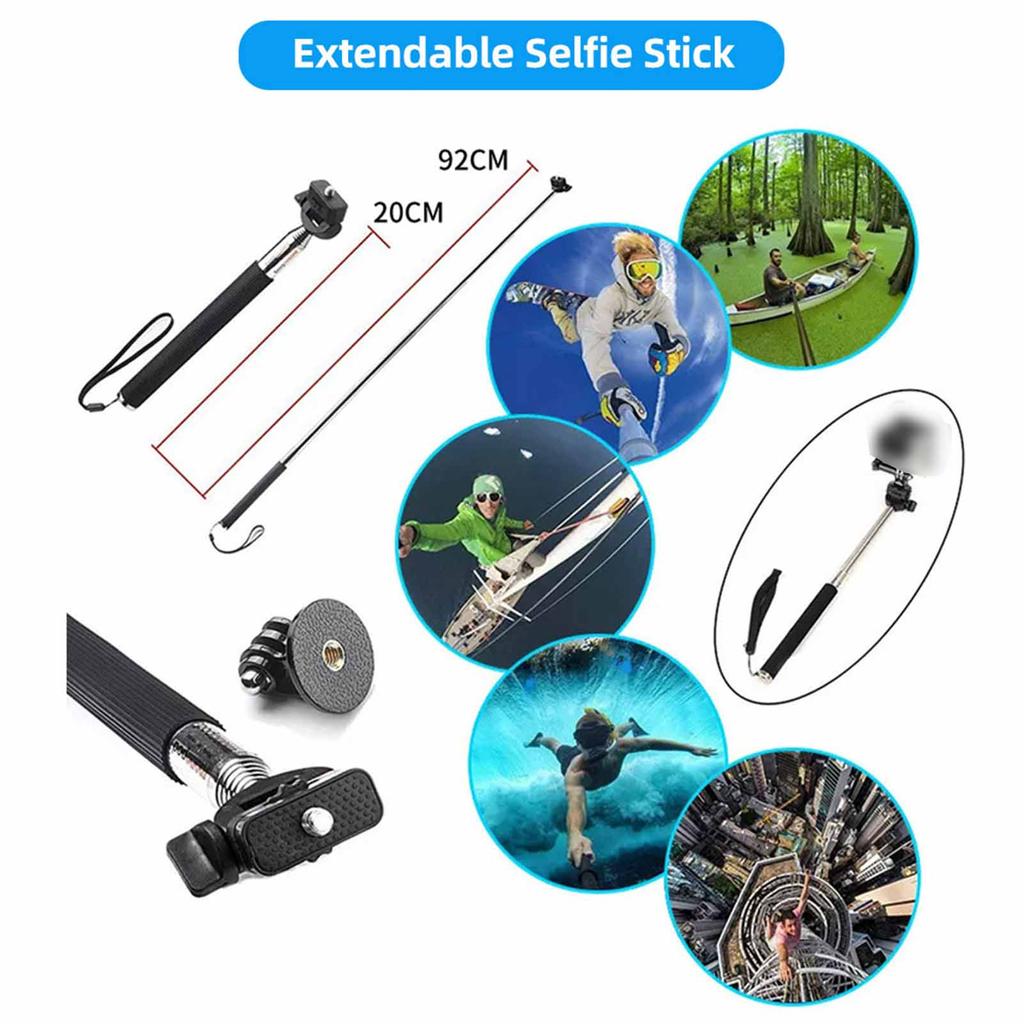 120 in 1 Action Camera Accessories Kit Sports Camera Accessories Set with Carrying Case Replacement for GoPro Hero 12