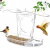 Dual Seed Tray Window Bird Feeder Tool-Free Clear Bird Feeder New Bird Feeding Bowl  Bird Viewing