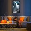 Halloween Fensterabdeckung Halloween Weiblicher Geist Fensteraufkleber Feiertags-Türposter Heimdeko Für Wohnung Veranda Außen Innen