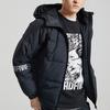 Li Ning Basketball Series Casual Short Hooded Down Jacket Winter Men Jackets Black AYMQ095-4