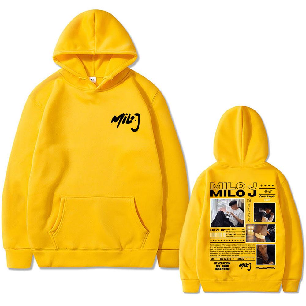 Rapper Milo J 111 Men's Patterned Hoodie Hip-hop Style Hoodie Casual High-quality Hoodie