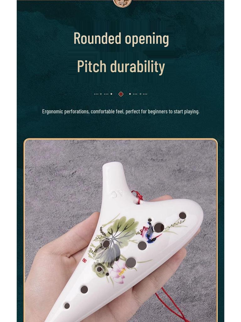 12-håls AC Ocarina: Nybörjare till Avancerad för Studenter