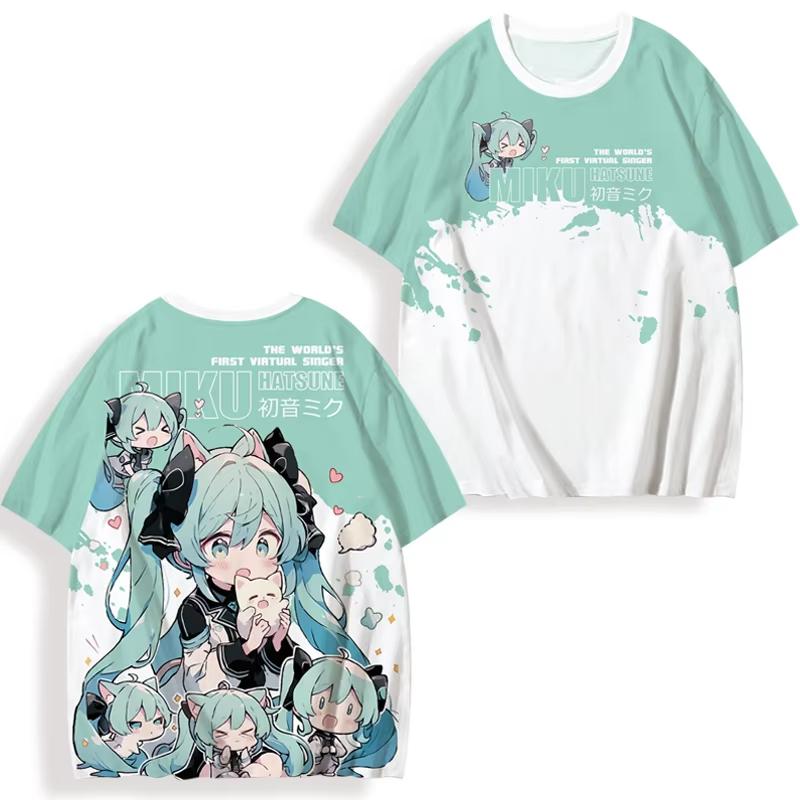 Hatsune Miku 3D Printed Women's Short Sleeve Tee Summer Casual Cute Men's Sport Tops Hot Anime Fans T-shirt Unisex Tops Y2K 2025