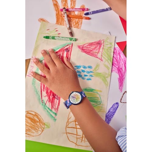 Swatch Flik Flak Rainbow Crayons FPNP173 Girls' Purple Watch