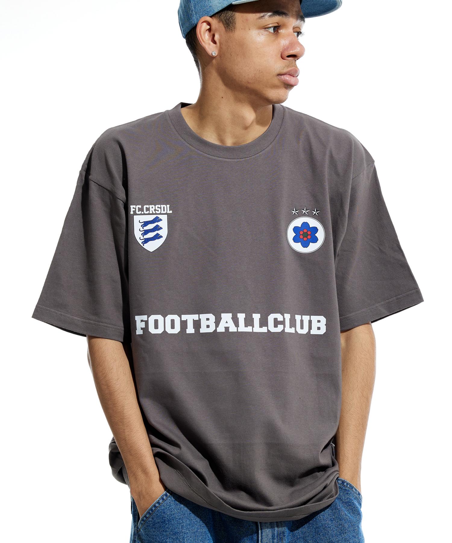 Cream Soda Lab Fc Short Sleeve T-Shirt Charcoal White L