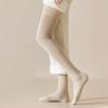 1 Pair Fleece-lined High Knee Socks Solid Color Over-Knee Socks  Warm Knees and Legs