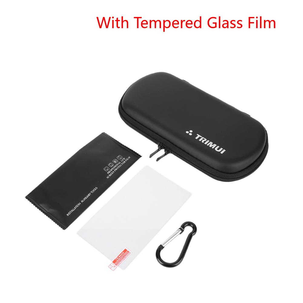 Hard Shell Storage Bag with Tempered Glass Film Portable Hard Travel EVA Case Waterproof Shockproof for Trimui Smart Pro