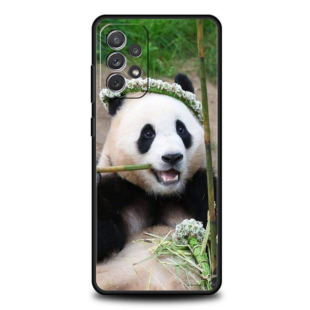 Fubao Panda Phone Case For Samsung Galaxy A55 A53 A51 A35 A33 A31 A25 A23 A21s A15 A13 A11 A41 A73 A71 A05s A03 S8 S9 Plus Cover