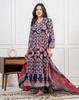 Indian Pakistani Designer Angrakha Style Kurti Pant Dupatta Set Party Wear Bollywood Salwar Suit