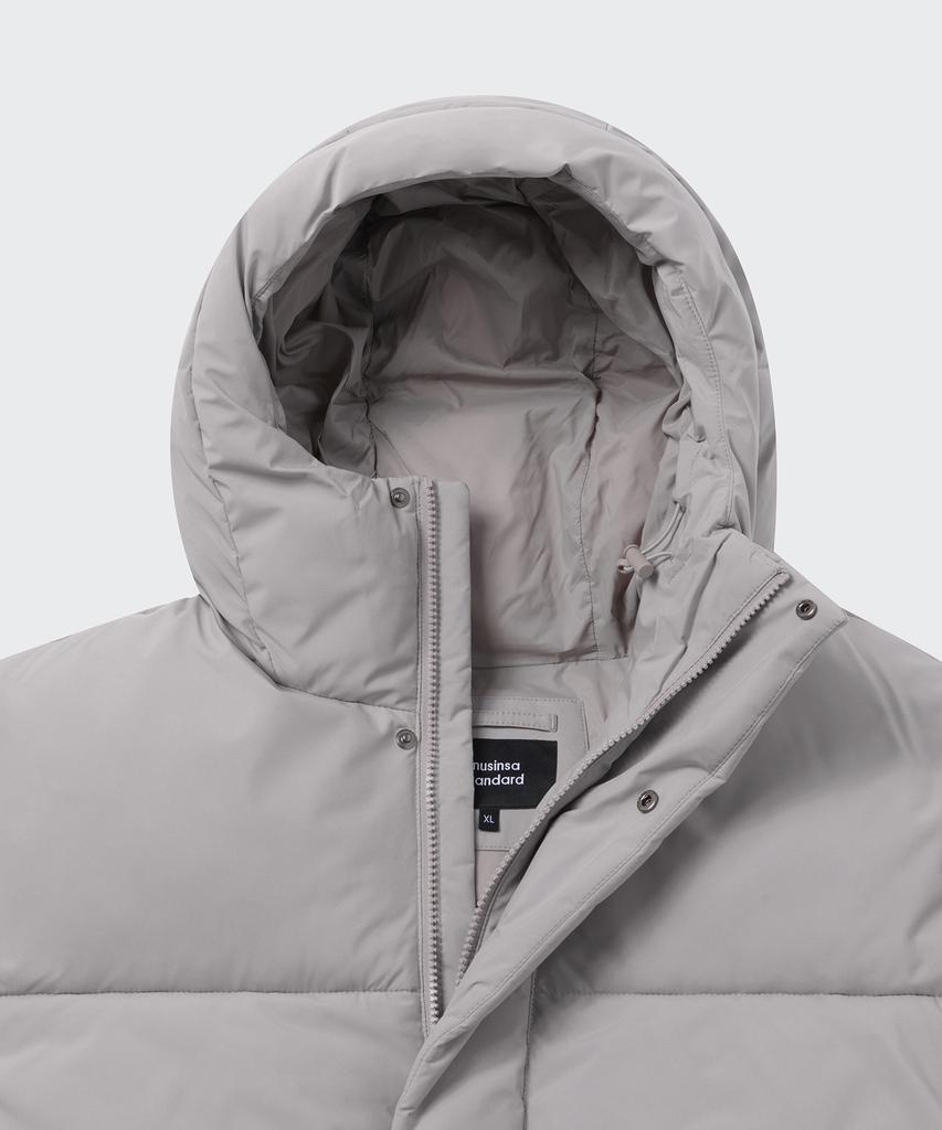 Musinsa Standard Daily Puffer Hooded Short Padded Jacket [Light Grey]