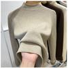 Autumn Winter Long Sleeve Semi-turtleneck Knitted Sweater Women Fashion Elegant Bottoming Shirt Pullover Warm Inner Loose Simple Top Basic Clothing