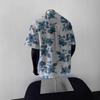 Beach Flower Shirt Men'S Short-Sleeved Retro Hong Kong Style Ins Trendy Brand Ruffian Handsome Loose And Versatile Fashion Hawaiian Flower Shirt