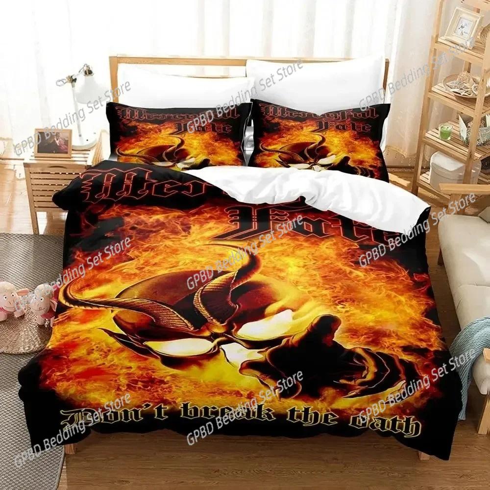 Mercyful Fate Bettwäsche-Set Für Schlafzimmer Weiche Moderne Tagesdecken Bequeme Kinder Kinder Weiche Bettbezüge Bequeme Steppdeckenbezüge Und Kissenbezüge
