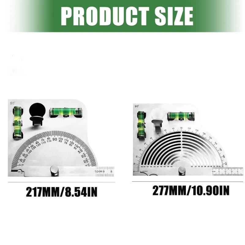 High Accuracy Steel Angles Measurement Tool Combined Level Gauges Engraves Scale for Professional Craft & Tasks