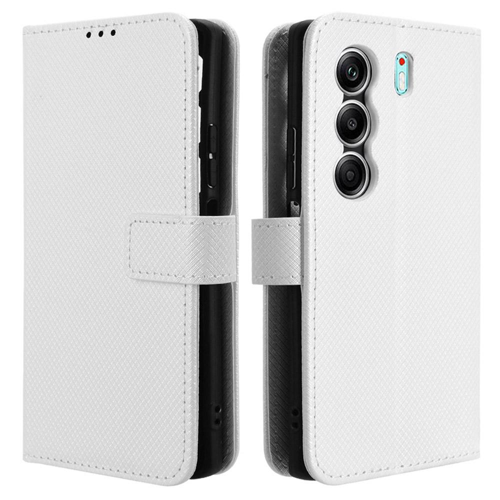 For TECNO Camon 40 4G CM5 Case PU Leather Diamond Texture Wallet Phone Cover