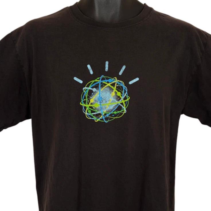 

IBM Watson T Shirt Mens Size Medium Black AI Supercomputer Technology Tech 4XL