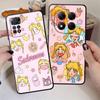 Black Soft Phone Cover Case for Xiaomi Redmi Note 12s 9 10 11 12 Pro 10S 11s 13 14 Pro Plus 7 8 9S Wacky Sailor Moon