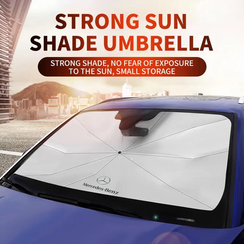 Car Logo Windshield Sunshade Umbrella for MERCEDES BENZ W203 W204 W205 W206 W209 W210 W211 W212 W213 W176 W166 W163 W221 W222 CDEFG1