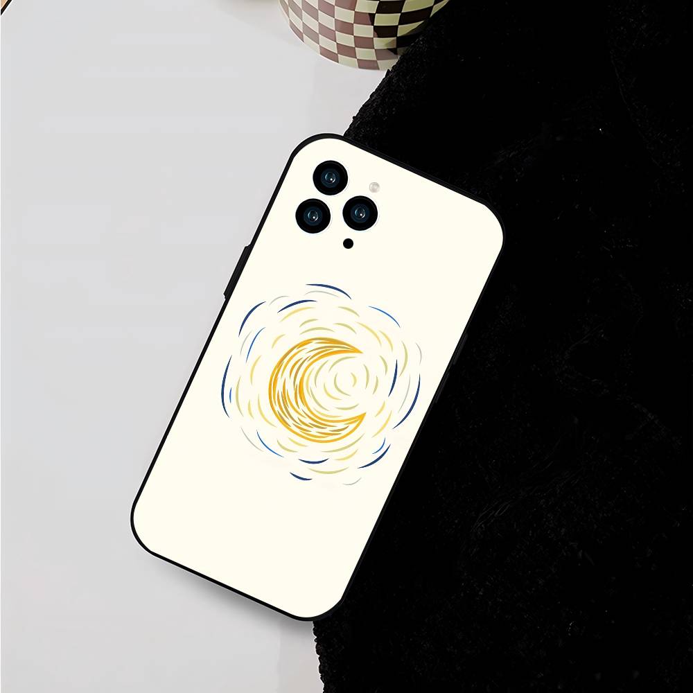 Cute Pattern For IPhone 17 Air 16 15 14 13 12 11 Pro Black Soft Cover Phone Case