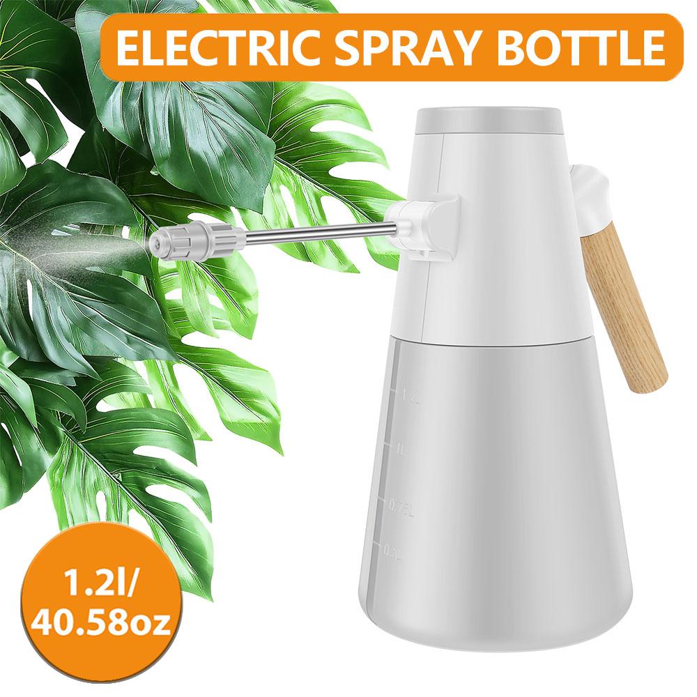 1.2L Electric Spray Bottle 2 Spray Modes Garden Sprayer with 180° Rotatable Long Nozzle Plant Water Sprayer Garden Accessories