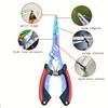 Spot Edelstahl Farbe Titan Zweifarbige Hawkbill Fischkontrollzange, Hakenpicking, Angelzange, Multifunktionale Luya-Zange