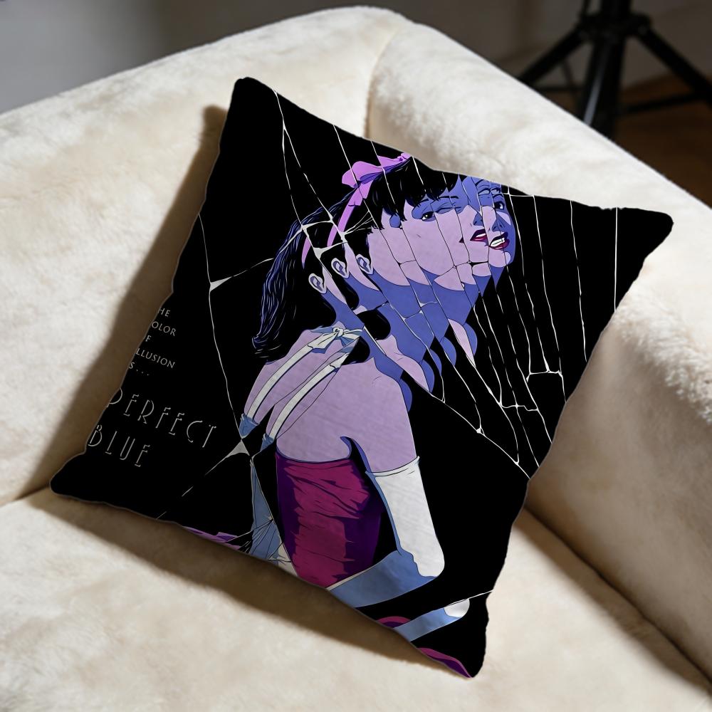 Trendy Pperfect Blueew Cushion Cover Soft Decorative Pillow Case Suitable for Bedroom Sofa Car Travel Use