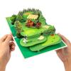 Handgefertigte Golfplatz-Cart 3D Popup Grußkarte Sportveranstaltung Themenkarte Ornament Für Partydekorationen