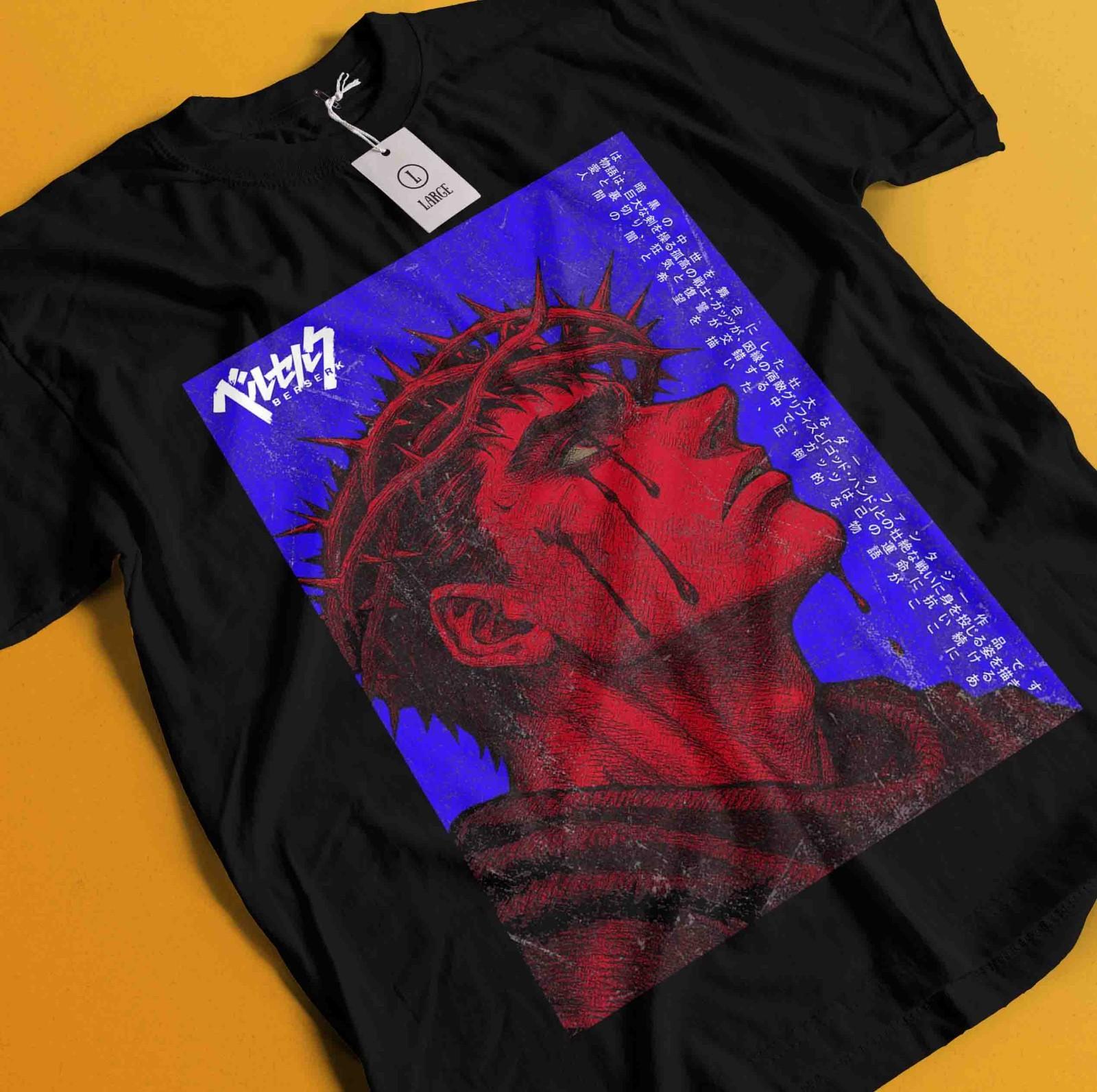 

Berserk T-Shirt Mens Womens Tees Top Guts Shirt Griffith Tshirt Casca Tee Warrior Anime Manga Farnese L