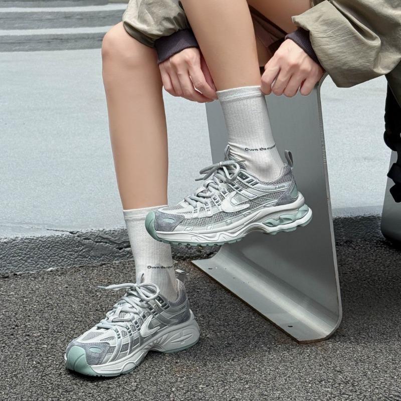 Leather Platform Dad Shoes Women's Autumn New Versatile Height-increasing Casual Sports Shoes Breathable Running Shoes