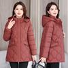 Stylish and Thick Winter Down Cotton Jacket for Middle-Aged and Elderly Women, Plus Size, Short Padded Outerwear.