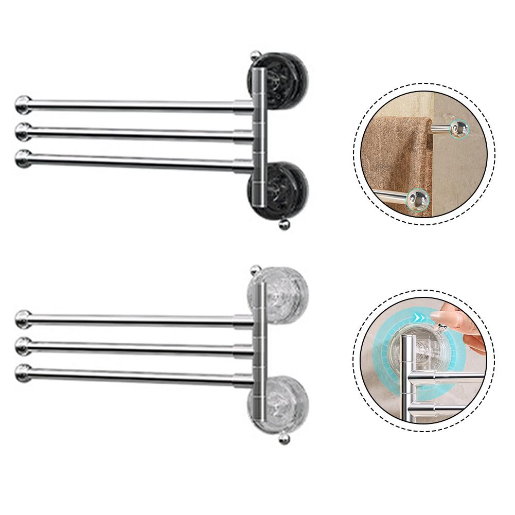 Transparent Towel Rack with 180 Degree Rotation for Small Bathroom Solutions