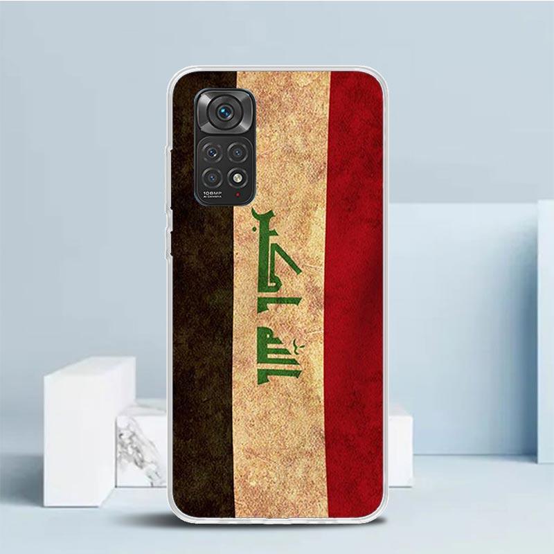 Iraqi Iraq National Flag Phone Case For Xiaomi Redmi Note 15 14 14S 13 12S 12 Pro Plus 11S 11 11T 11E 10S 10 + Soft TPU Back Cov