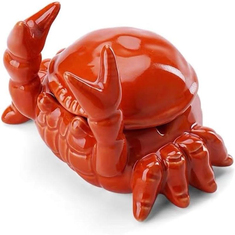 Creative Ceramic Crab Ashtray with Lid Cute Cigar Ashtray Home Office Decoration Ornamnet Ashtray for Smoke
