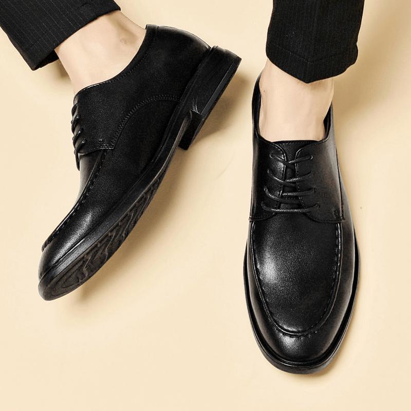 Men's Business Dress Oxford Shoes for Men Genuine Leather Footwear Mens Comfortable Casual Shoes Hot Sale Male Flats