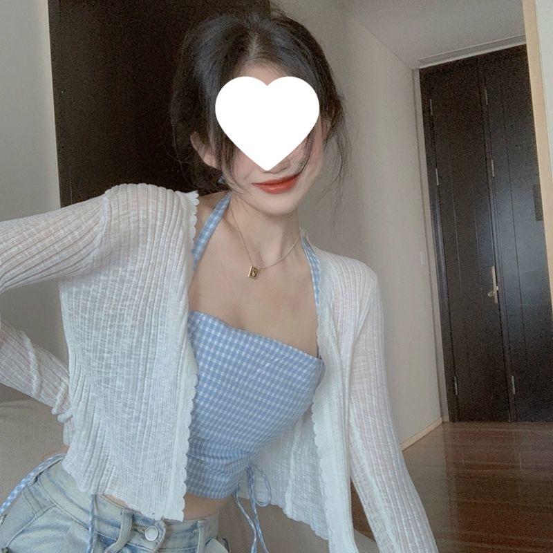 Dámský háčkovaný krajkový kardigan 2025: Lehký, Dlouhý rukáv, Ochrana proti slunci