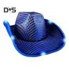 LED Light-Up Cowboy Hat Retro Western Style Luminous 5 Color Available Sunshade Sequin Cap Christmas Party Nightclubs Performance Photo Prop Cap