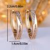 Fashion Gold Color Geometric Drop Earrings for Women Vintage English Earrings Bride Wedding Jewelry