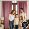 Velvet curtain on a ribbon - pink