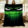 1PC Hulk Eyes Outdoor Flannel Throw Blanket - HD Printed Lightweight Soft Warm All-Season Blanket for Sofa, Bed, Travel, Camping 084